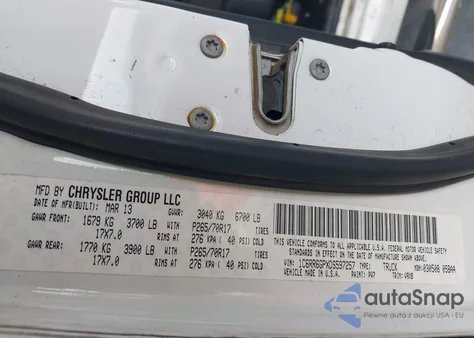 2013 Ram 1500 Slt from USA, damaged, VIN 1C6RR6GPXDS597257